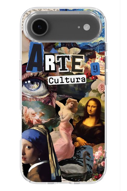 iPhone 17 Air Compatible Art Collage Pattern Transparent Phone Case
