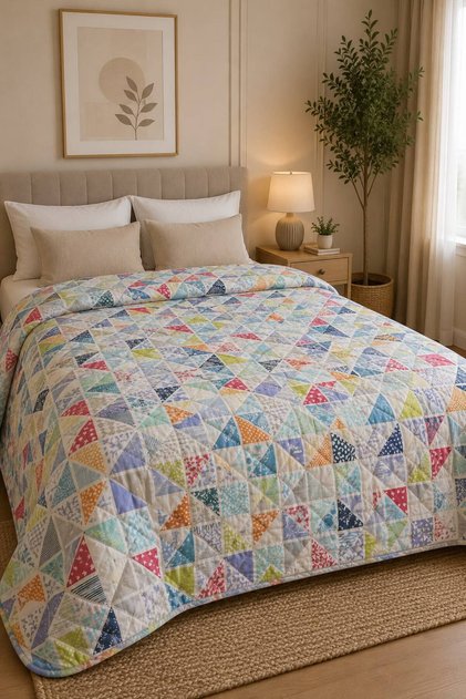 Cotton Double Multi-Purpose Quilted Bedspread 190X215 cm