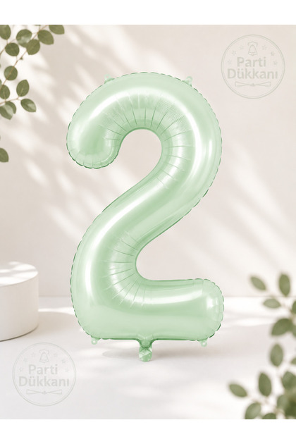 2 Number Foil Balloons 34 Inch 76 cm Retro Green | Helium Compatible Birthday Balloon Party Decoration