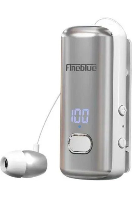 F580 Ενδοωτικό Ακουστικό Bluetooth Handsfree Ασημί