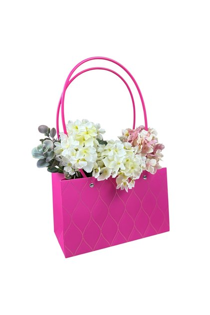 Set 10 Pachete pentru Flori Hârtie Fucsie 22x13x10