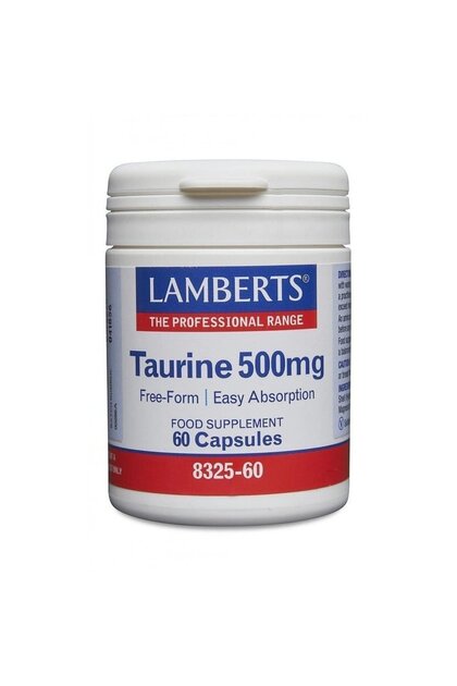 Taurine 500mg, Ταυρίνη για τη Φυσιολογική Λειτουργία του Εγκεφάλου, της Καρδιάς, της Χοληδό