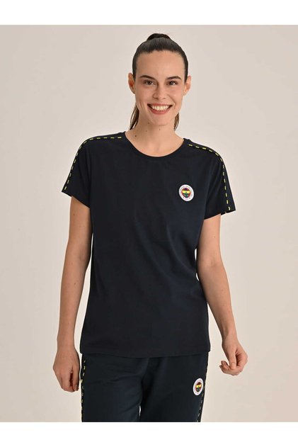 Lacivert Tribün Basic Kadın Tshirt