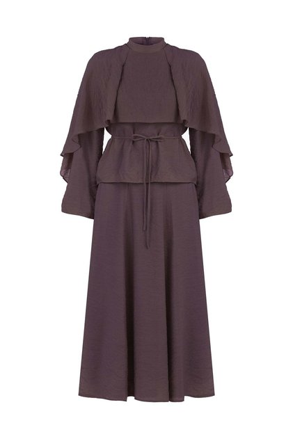 Cape and Skirt Set Burgundy