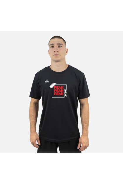 T-shirt βαμβακερό Peak X3 Μαύρο Ανδρικό