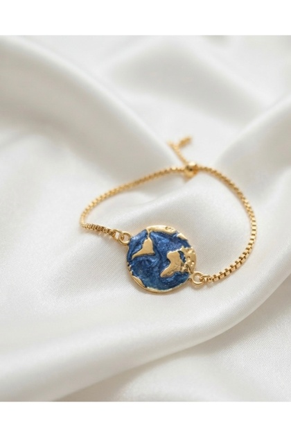 World Symbol Steel Bracelet