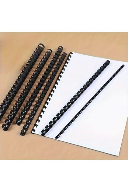 Inele plastic pentru indosariere Office Cover, 38mm, negru, set 50 buc