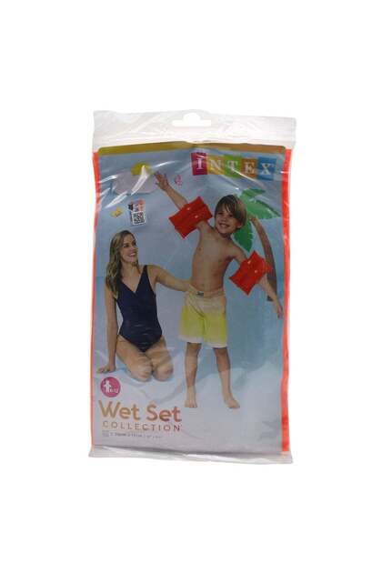 , Large Orange Inflatable Arm Band Floaties For Early Learner Of Swimming 1-Pair, Ages 5+, 25x17cm 25x17cm