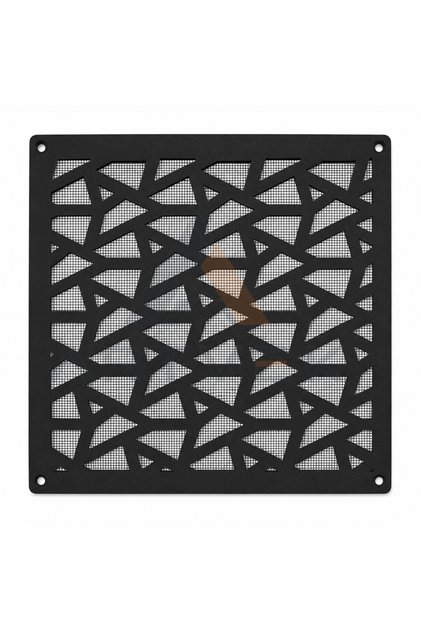 غطاء تهوية معدني مزخرف - غطاء شبكي 40x40 سم أسود طراز 5
