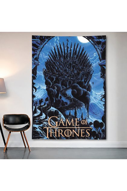 Game of Thrones Iron Throne Wall Covering Wall Tapestry First Quality Satin Fabric Poster
