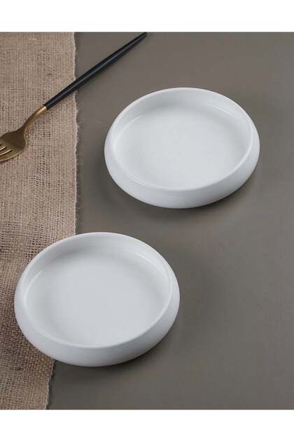 2-Pack Bianca Perla Porcelain Tea Plate