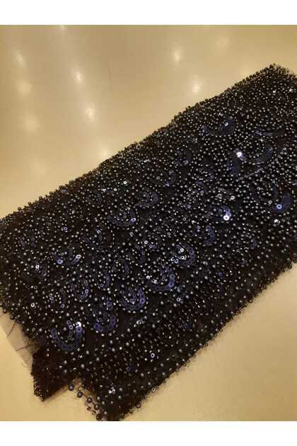 Kesip Aplik yada Motif Çıkarmalık Top Sonu 40 cm Taşlı Dantel