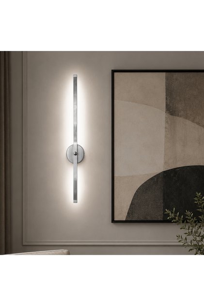 Tt079-Kr-Elk-Apl 70 cm (with 3 Color Lights) Chrome Plated Electric Sconce