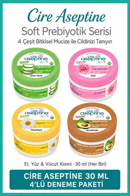 Soft Prebiyotik Nemlendirici Bakım Kremi 30 Ml*4 Adet