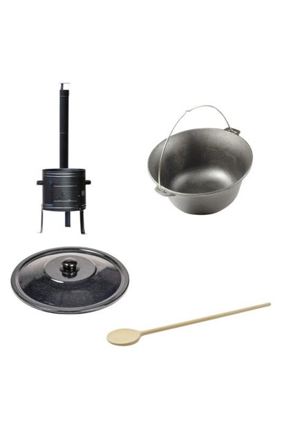 Soba cu ceaun 16 litri, capac, lingura de lemn,