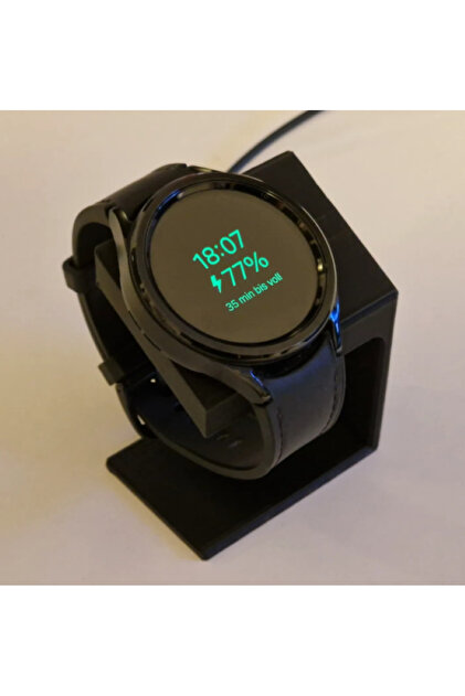 Samsung Galaxy Watch 7 6 5 4 Uyumlu Masaüstü Siyah Şarj Standı Kablo Tutucu Akıllı Saat Mini Aparat