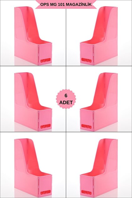 Mg 101 Magazine Holder Set of 6 A4 Disassembled Plastic Vertical Folder Archive Box Organizer Storage