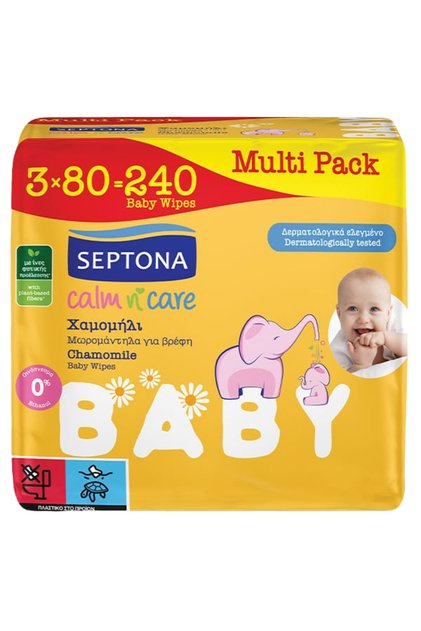 ΜΩΡΟΜΑΝΤΗΛΑ CALM N' CARE (3x80τεμ.) - (ΧΑΜΟΜΗΛΙ)