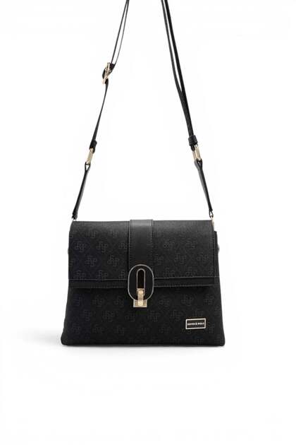 Black - Black Monogram Women's Crossbody Bag Sp1287