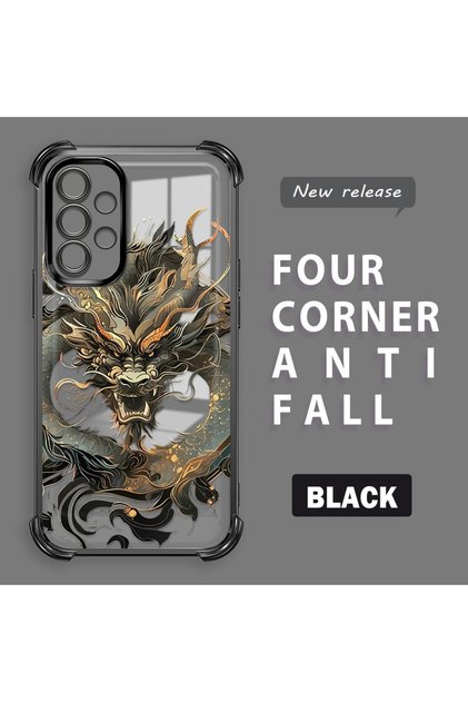 Samsung Galaxy A52/A52S Compatible Transparent Back Four Corners Reinforced Impact Protection Silicone Case