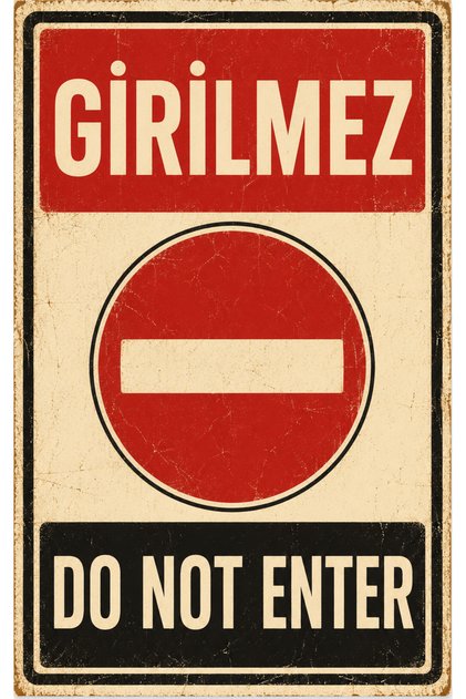 Retro No Entry Do Not Enter Metal Warning Sign Decorative Sign 15X20 cm