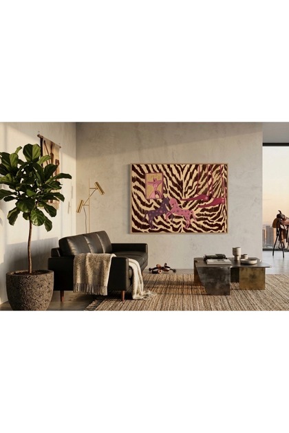 Çerçeveli MDF Dijital Baskı Modern Soyut Zebra Desenli – Renkli Duvar Tablosu