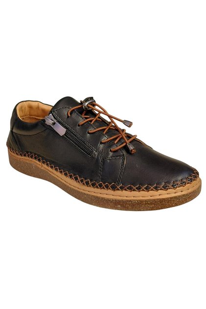 261756 Women's Genuine Leather Anatomical and Comfort Sole Zippered Casual Shoes