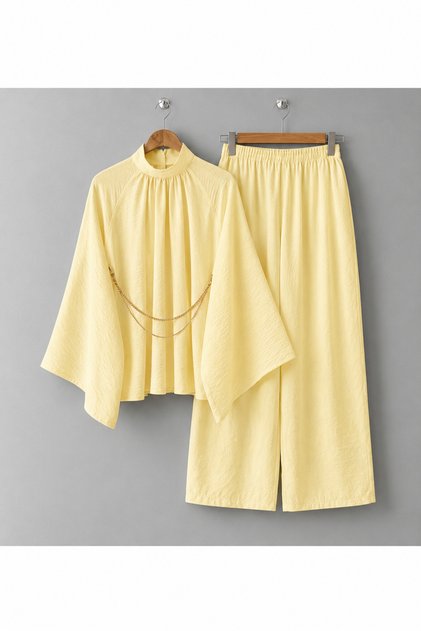 Accessory Detailed Premium Fabric Lissie Double Set