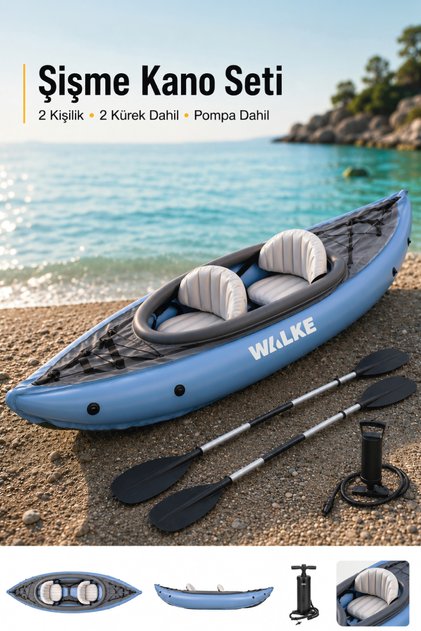 Premium 2 Kişilik Pompa Kürek Dahil Şişme Kano 331 X 88 Cm 15103