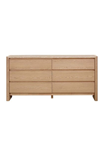 Travoli Dresser Travertine top American ash