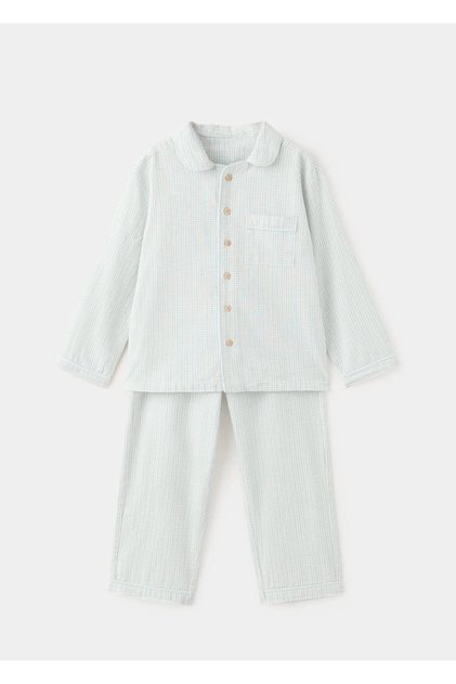 Kareli uzun pijama