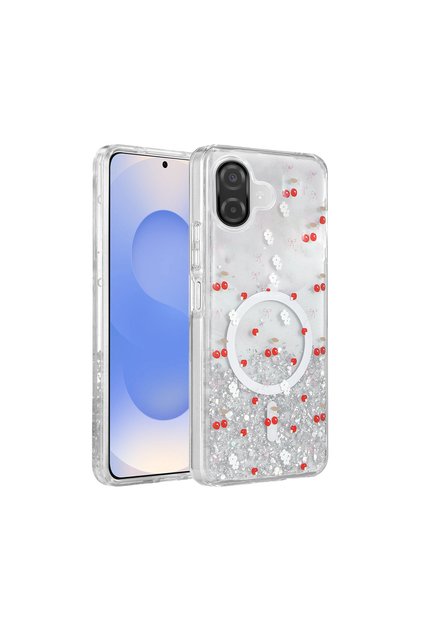 Galaxy A07 4G & Galaxy A08 5G Kılıf Sararmaz Magsafe Özellikli Simli Mesk Kapak