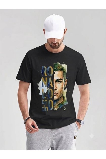 Unisex Oversize Tennis Printed T-Shirt 100% Cotton R.Naldo Themed Comfortable Fit Short Sleeve T-Shirt