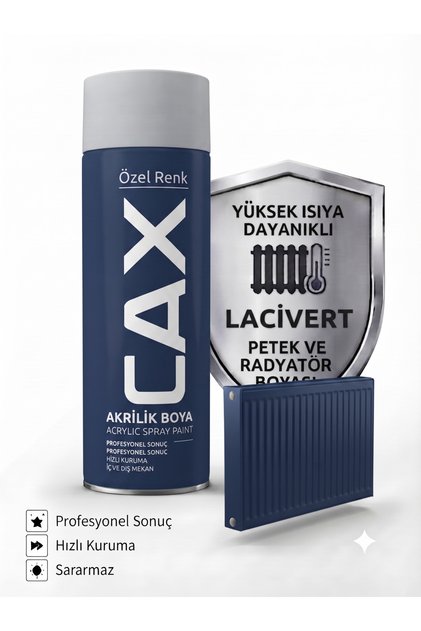 CAX Isıya Dayanıklı Petek ve Radyatör Akrilik Sprey Boya 400ml - Hızlı Kuruyan Sararmaz