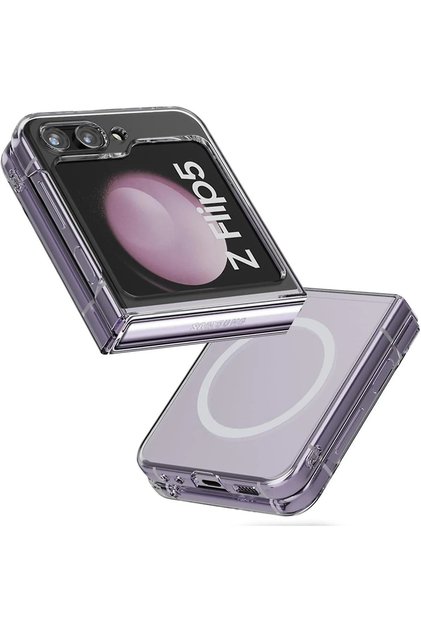 Zngzrmll Newface Galaxy Z Flip 5 Case Magneticsafe Transparent Silicone (221544) - Transparent