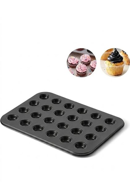 Carbon Steel 24-Piece Mini Muffin Tartlet Cupcake Cake Baking Mold