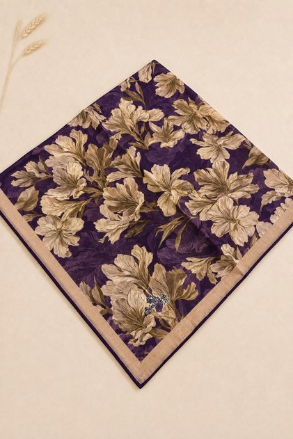 Hand Sewn Cotton Soft Scarf 100X100 cm