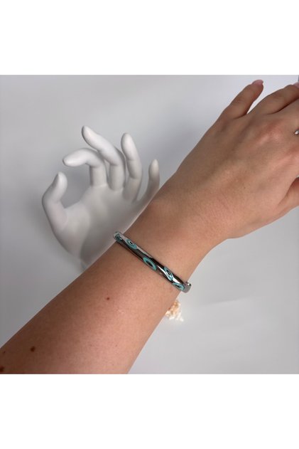 Women's Bracelet Silver Color Steel – Blue