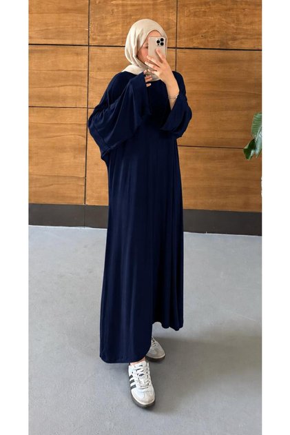 Women's Sandy Fabric Long Hijab Dress