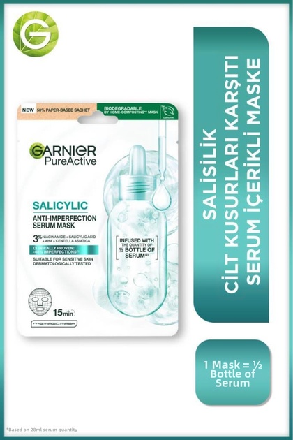 Salicylic Anti-Blemish Mask (3% Niacinamide, Aha, Centella Asiatica), Vegan & Cruelty Free