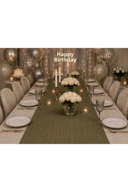 Chiffon Runner, Special Occasion, Celebration, Organization Tablecloth 75*190 cm (1 Piece)