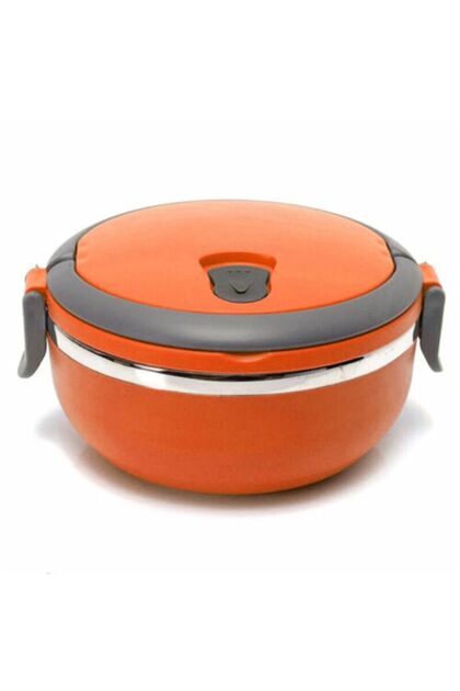 orange-650ml Hot Food Flask Stainless Steel Lunch Box Thermos Vacuum Insulated Trave