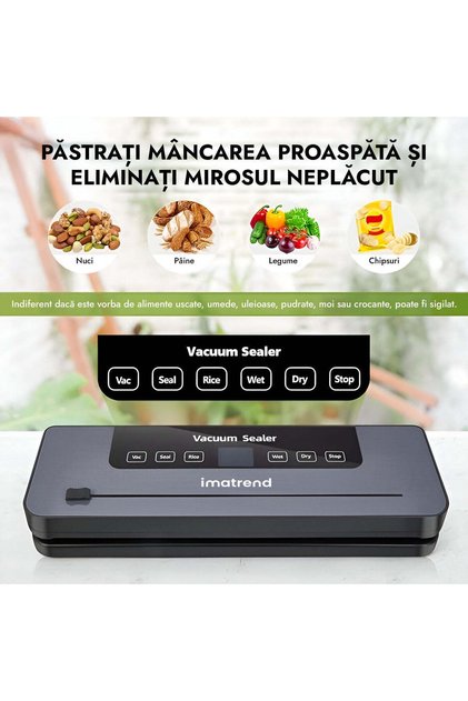 Vacuum Food Sealer, 5 Functions, Cutter, 10 Bags Included