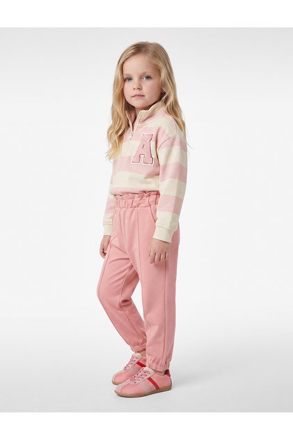 Elastic Waist Pocketed Viscose Blend Jogger Sweatpants