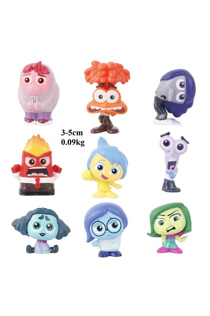 9Pcs-Set 9Pcs/Set Mini Inside Out 2 Action Figure Toy Cartoon Movie Joy Anxiety Anger Sadness