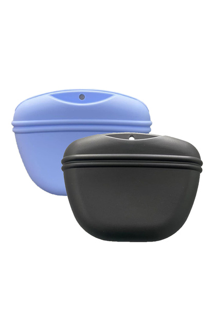 Mix 2Pcs Silicone Dog Treat Pouch-Small Training Bag-Portable Dog Treat Bag for Leash with Magnetic