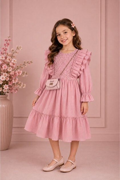 Tivido Girl's Dress with Bag