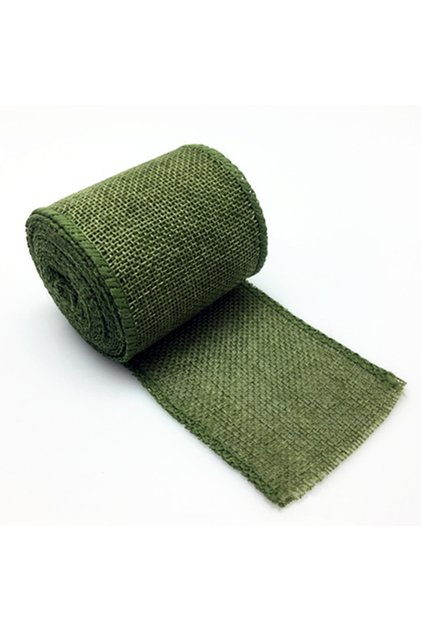 3M Olive Green 3M/Roll Burlap Wired Ribbon Roll Natural Jute Wrapping Burlap Ribbon For Christmas Cr