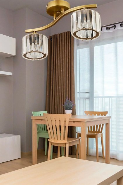 Tufty 2Li Eskitme Kristalli Modern Yatak Odası Salon Kristal Avize