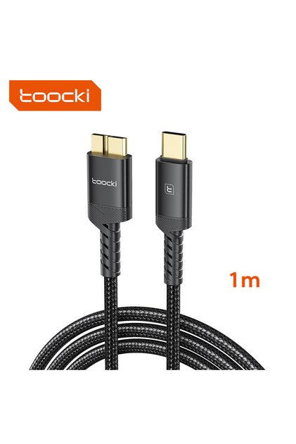 1Pc C-Micro B 1m USB/Type C to Micro B Cable Support Hard Disk Camera USB3.0 Speed 5Gb